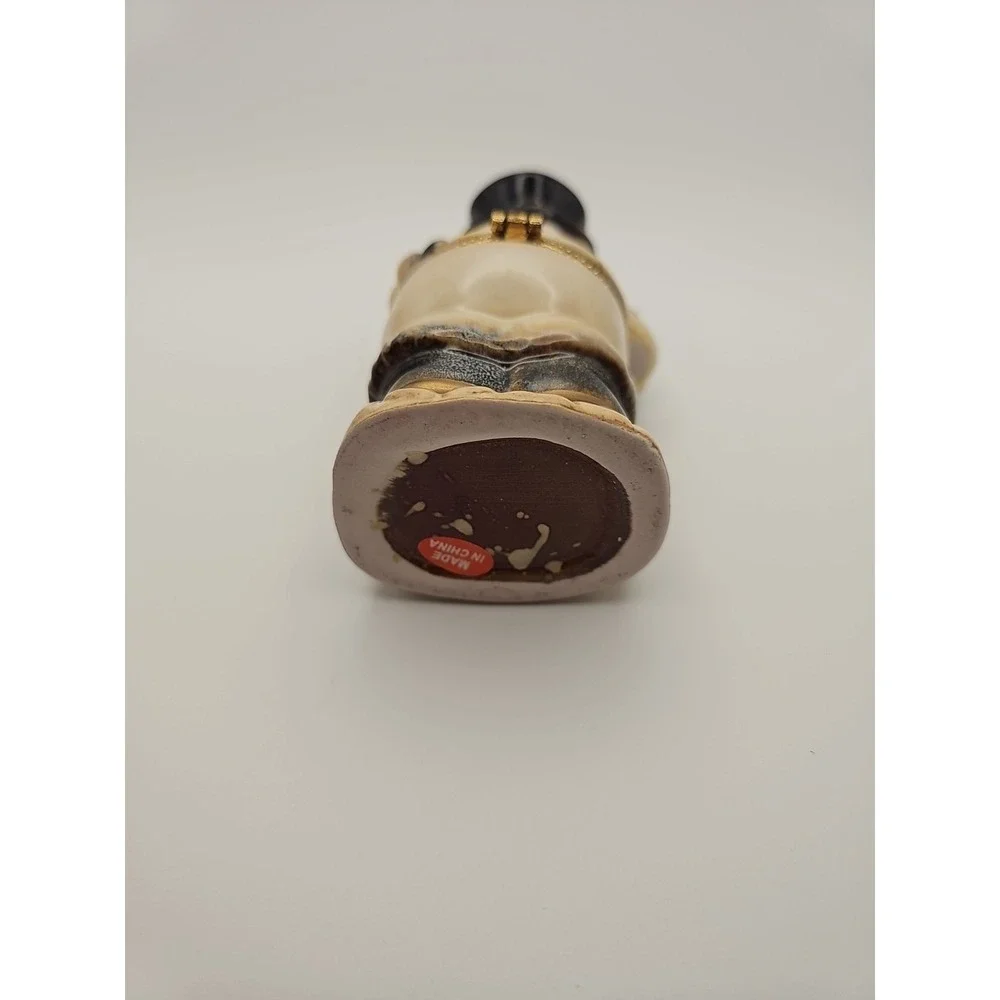 Snowman Trinket‎ Box Jar Christmas Hinged Porcelain Box